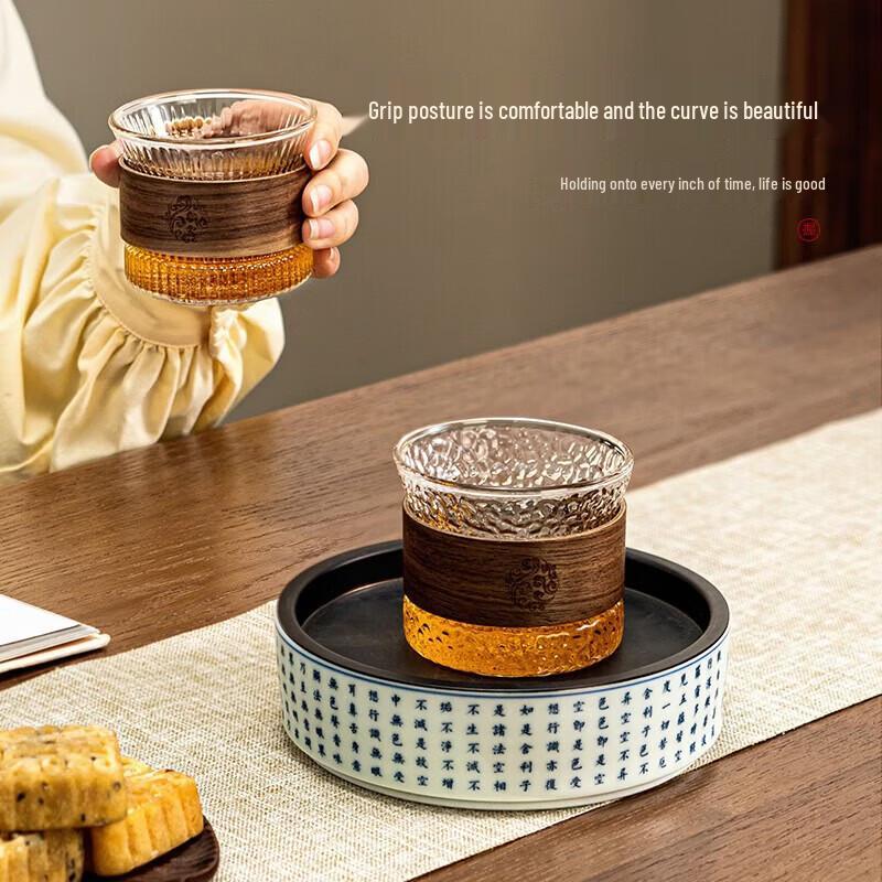 YIHUTEA Elegant High-Temperature Glass Teacups (Set of 2)