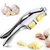 Multi Functional Garlic Press and Crusher Tool Stainless Steel Kitchen Handheld Garlic Mincer with Easy Clean Design and Comfortable Grip Handles