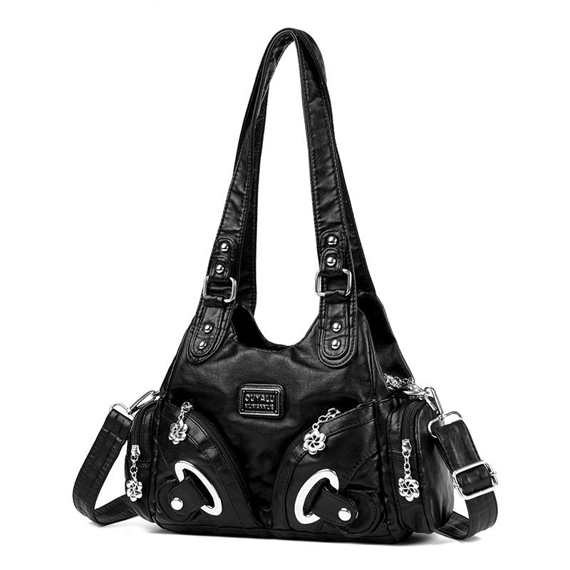 Женская сумка на одно плечо, Двухплечевая сумка, Модная сумка, Сумка через плечо, Женская сумка чёрный