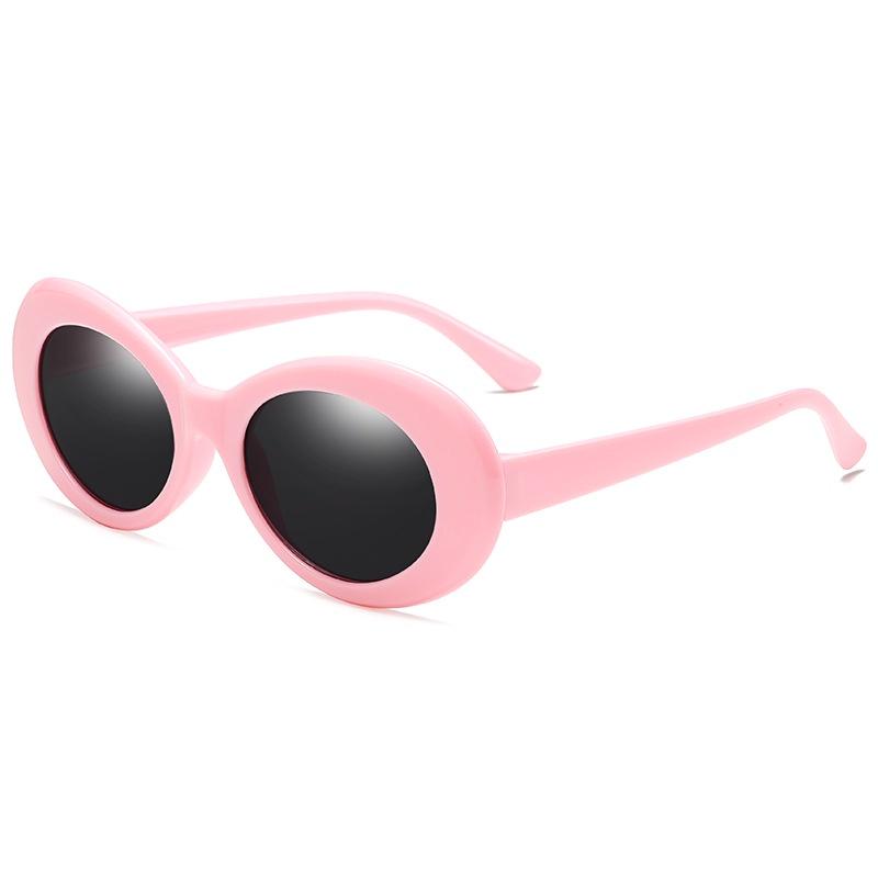 Women Oval Goggle Kurt Cobain Fashion Korean Sunglasses Retro Trendy UV Protection