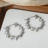 Personality Gothic Stainless Steel Circle Thorns Hoop Earrings for Women Street Punk Hip-hop Earrings Jewelry Accessories Gifts