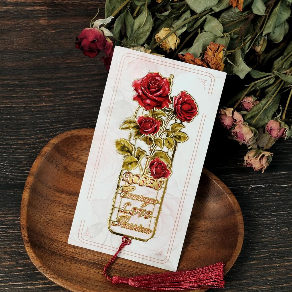 Exquisite And Beautiful Flower Metal Bookmarks, Essential Bookmarks For Students To Read