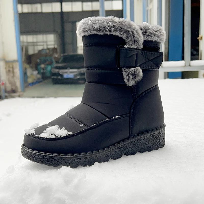 Mode Damen Schuhe Rutschfest Winterstiefel Warm Baumwolle Plüsch Vielseitige Schneestiefel Mode Wasserdichte Stiefeletten Herren Sneaker Zapatillas