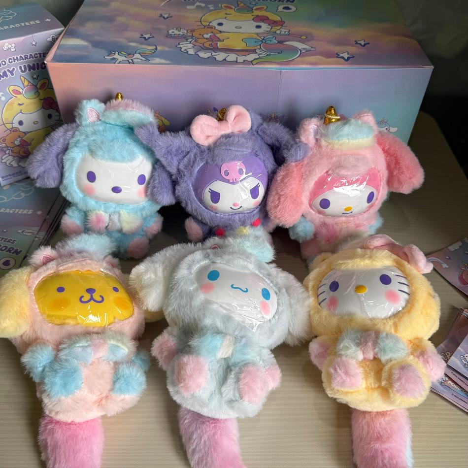 New Dream Unicorn Series Vinyl Plush Doll Blind Box Cute Cartoon My Melody Kuromi Pendants Bag Ornament Toys Mystery Gifts
