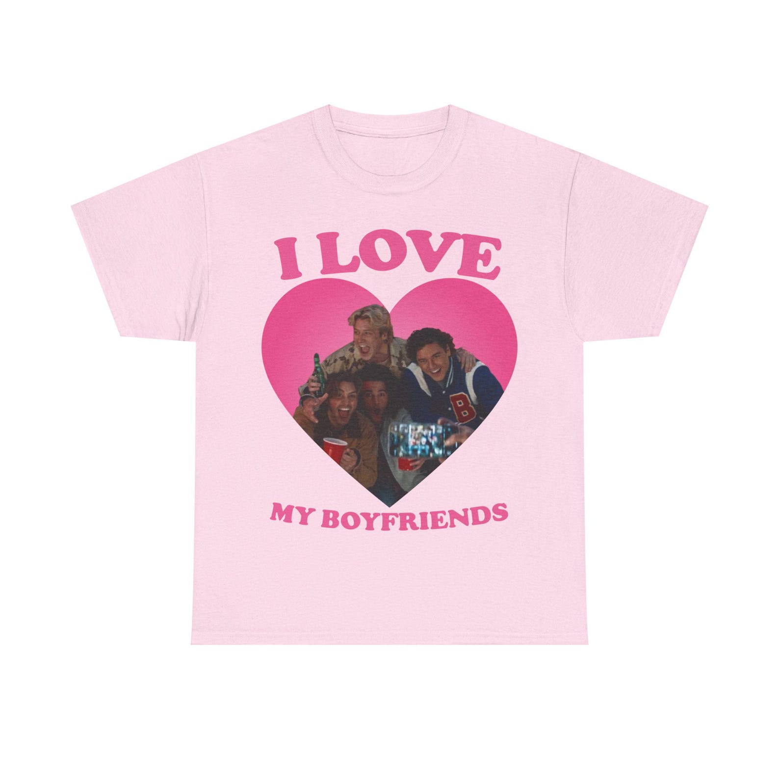 I love my boyfriends Belmont Cameli Jalen Thomas Brooks Stephen Kalyn Antonio Cipriano pink hearT-Shirt S