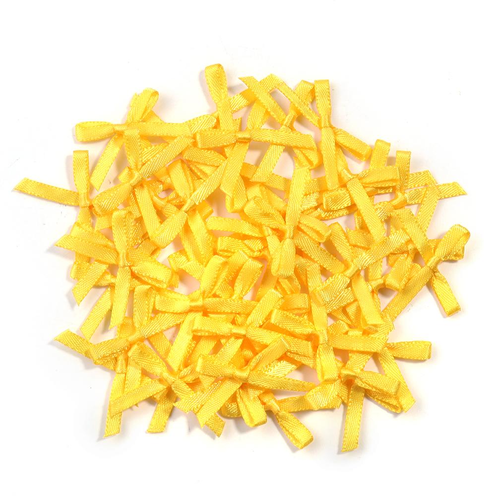 50Pcs/pack Color Ribbon Bows Fashion Small Size Satin Ribbon Bow DIY Handmade Crafts Hairpin Hair Grip for Party Home Decoration