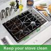 6Pcs Stove Burner Covers Gas Stove Burner Liners Non-Stick Reusable Gas Range Protector Kitchen Cookware Accessories