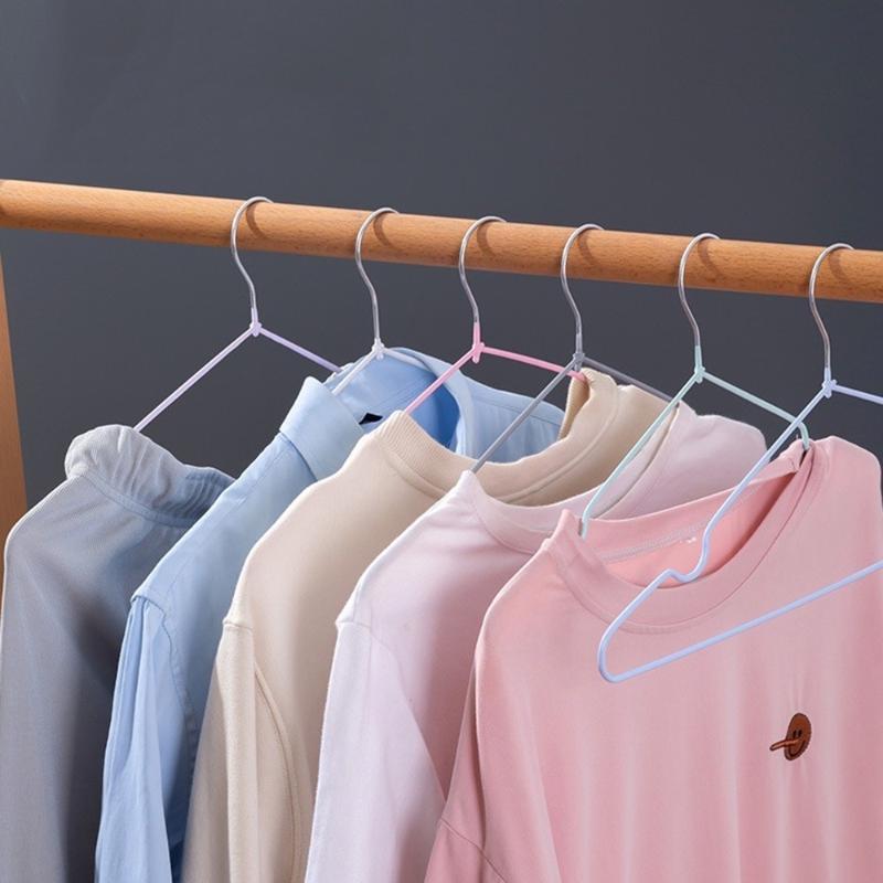 20Pcs Scratch Resistant Plastic Dipped Clothes Hangers Durable Garment Racks for Home Travel Laundry Drying