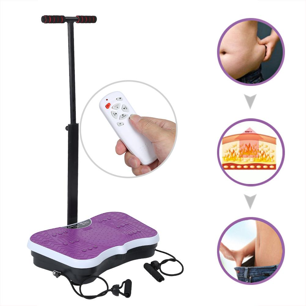 Body Shaping Vibration Machine Fitness Training Equipment for Home Office Purple US Plug 110V