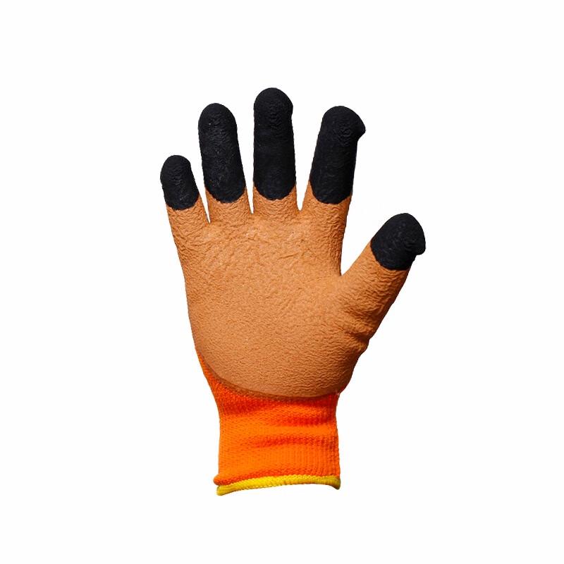 

Yellow Fleece-Lined Wrinkled Cotton Work Gloves (5 Pairs)