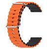 For Garmin Vivoactive 4/Garmin Venu 2 Universal 22mm Silicone Watch Strap Wavy Design Double Color Watchband