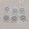 10Pcs Antique Silver Plated Round Flower Charm Connectors For Jewelry Making Bracelet Accessories Diy Findings