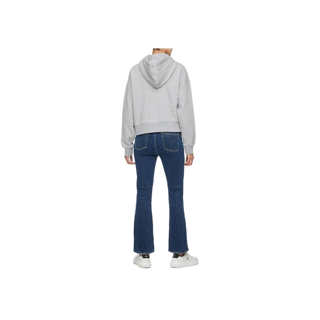 Calvin Klein Fall Solid Logo Hoodie Women Hoodies Gray 40WI255-P79