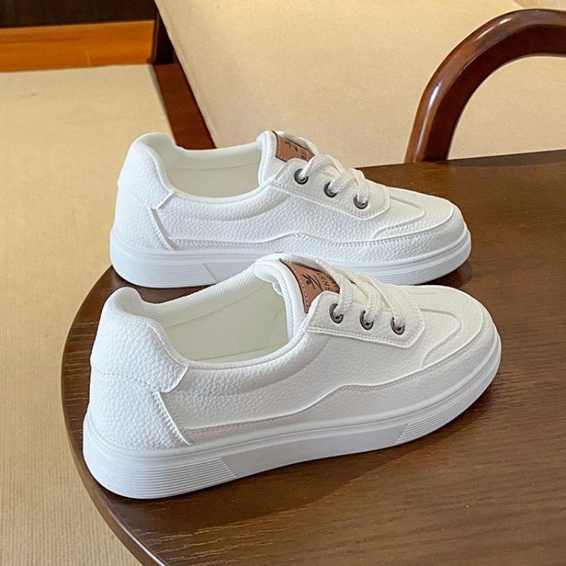 

Низкие кеды на плоской подошве на шнуровке, маленькие белые туфли, осенние простые повседневные туфли, женские универсальные кеды 40