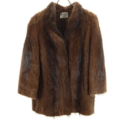 CASA LOPEZ Fur Coat Brown Women Used