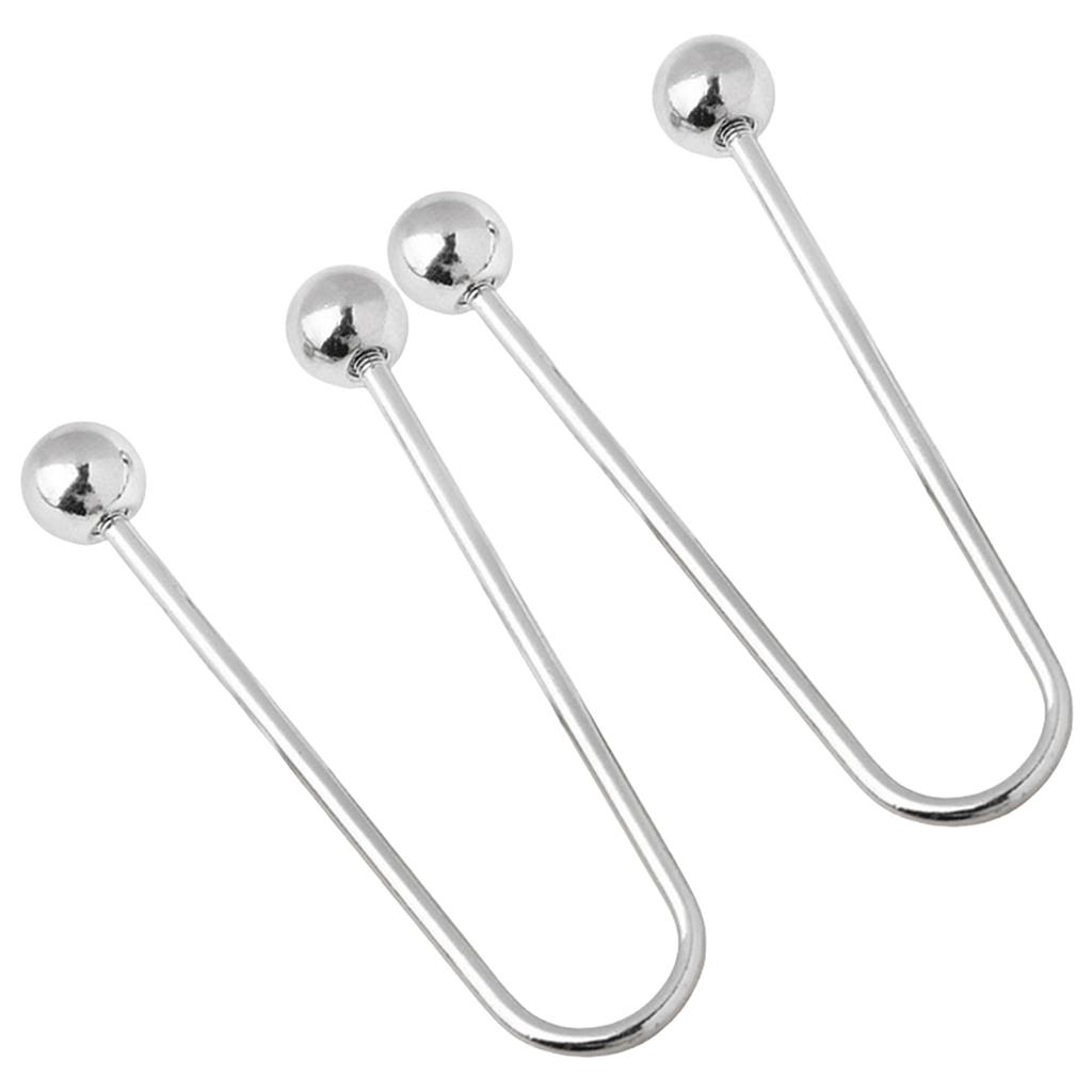 2Pcs U-Shaped Spirals Fastener Double Head Brooch for Clothing Security Shawl Waistline Fixing Button for Loose Garments