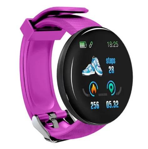 

Waterproof Smart Watch Touch Screen Bluetooth Smart Bracelet for Men And Women Intelligent Wristwatch D18 фіолетовий