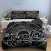 Moon Sun Clouds Decoration Set Bedding Set with 1 Duvet Cover 2 Pillowcases Single Double King Queen, Gift