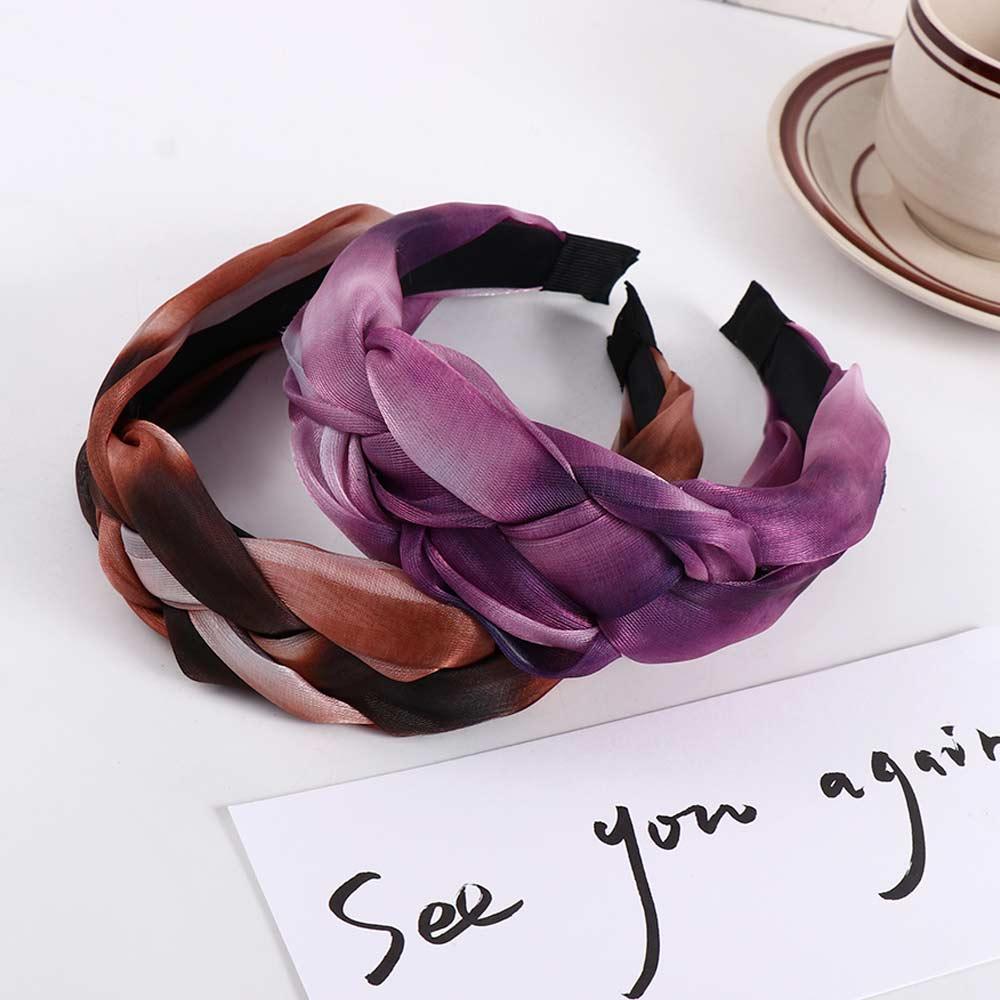 Wide Edge Girls Mesh Korean Style Headband Twisted Braid Hair Hoop Hair Accessories Women Headband