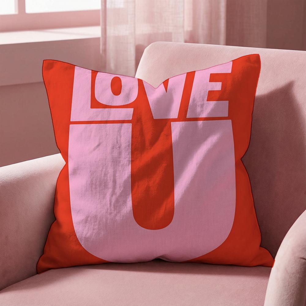 Holiday Valentines Day Cushion Cover MultiScene Pillow Cover for Home Car Reversible Soft Durable for Daily Use