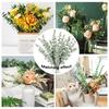 10PCS Artificial Plants Eucalyptus Leaves Green Leaf DIY Flower For Home Decoration Wedding Party Floral Bouquets Fake Plant FH7