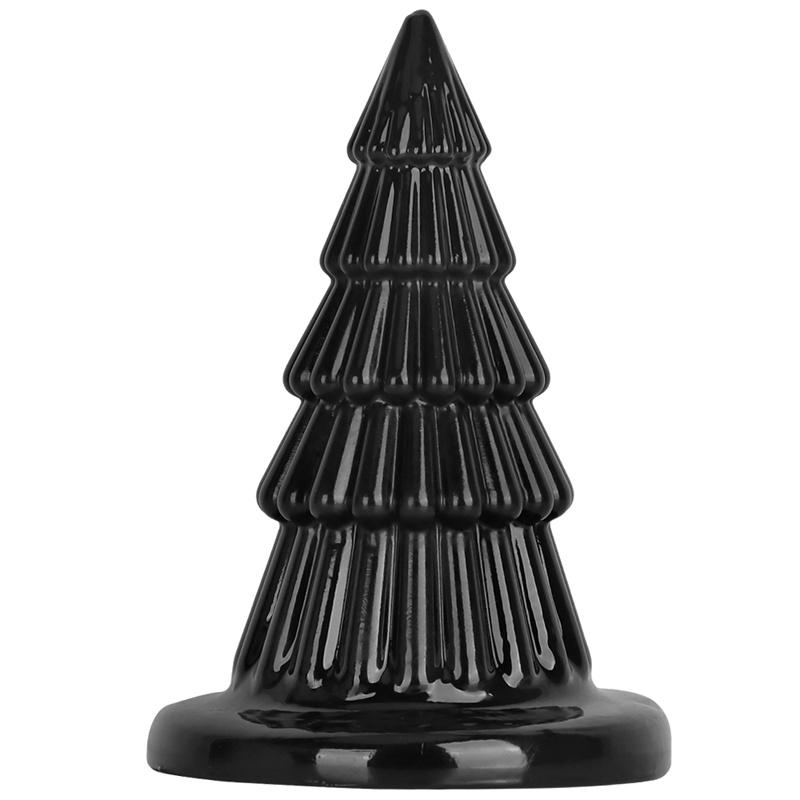 Black Christmas Tree Soft Super Large Anal Plug Suction Cup Anal Sex Products Extra Large Thick Fisting Toy
