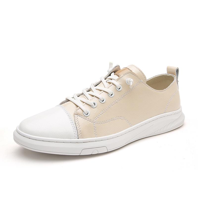 Fashion Fashionable Men's Lace-Up Casual Shoe Comfortable Lightweight Breathable Daily Walking Shoe Anti-Slip  Wear-Resistant Flat Shoes