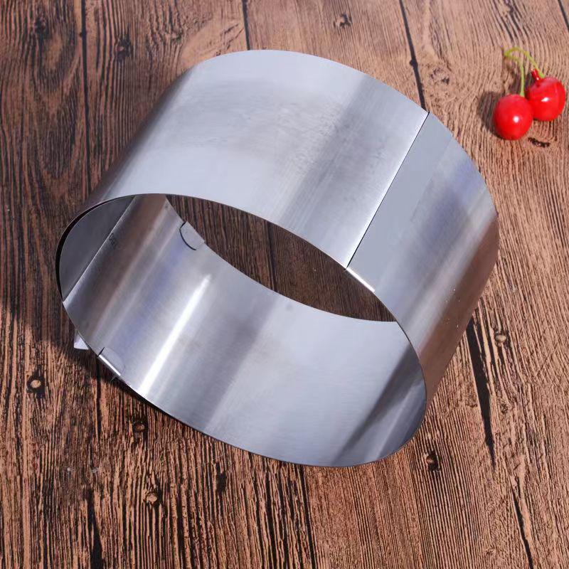 Adjustable Stainless Steel Mousse Ring (6-12 Inch) - Telescopic Cake and Bread Baking Mold