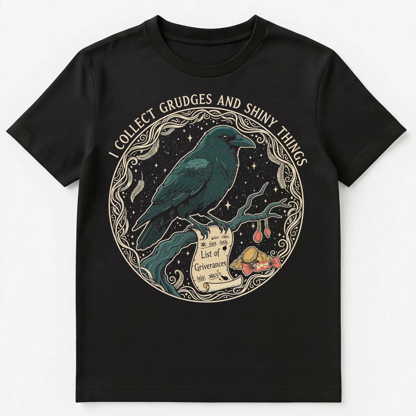 Raven Enthusiast Grudge Collector Humor Unisex T-Shirt XL