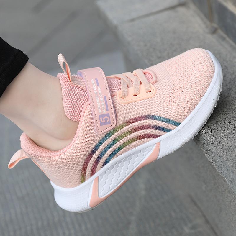 New Pink Child Sneakers Big Size 38 Breathable Comfort Sports Shoes for Girls Platform Children Running Sneakers Zapatillas Niño