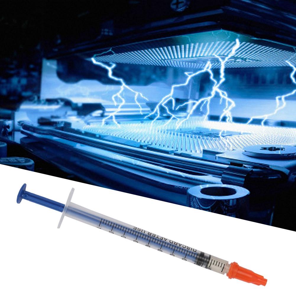 Conductive Silver Paste Syringe Quick Dry Silver Grease for Keyboard PCB Repair (0.4mL)