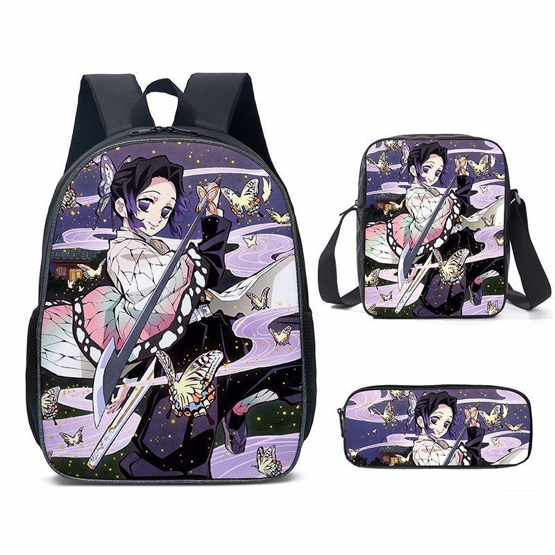 New Cartoon Super Moon Blade Three Piece Backpack Set for Primary and Secondary School Students