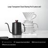 Transparent Glass Pour-Over Coffee Maker Set with Spiral Textured Filter Cup