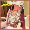 Waterproof Chinese Style Phone Case For LG Velvet 4G/5G Wrist Strap Wristband Anti-knock Anti-dust Ring Phone Holder