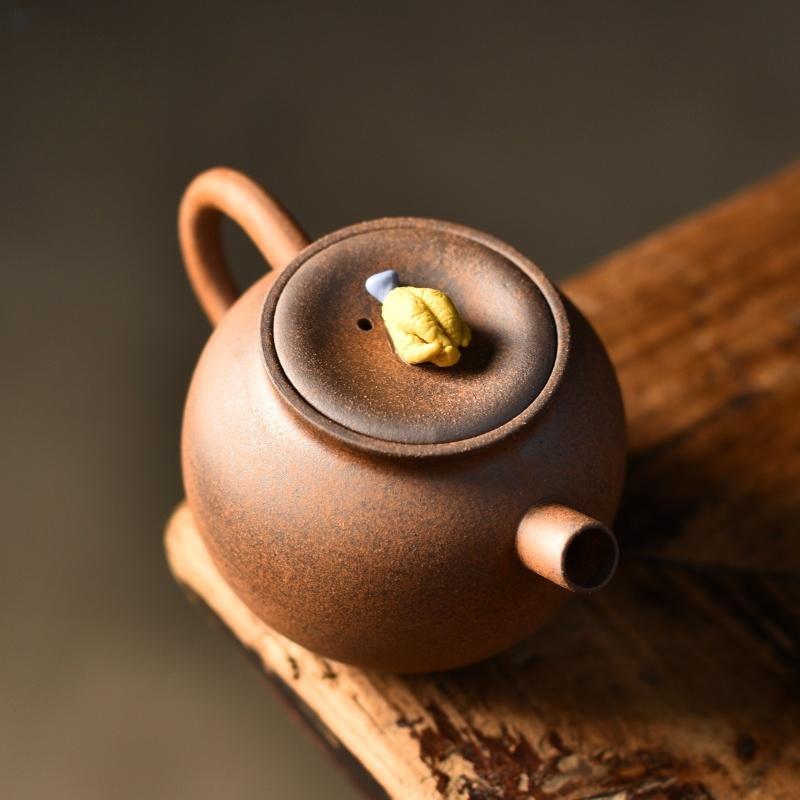 150ML Old Rock Mud Rough Pottery Tea Pot Retro Teapot Tea Kettle Tea Ceremony Tea Making Single Pot Tea Ceremony