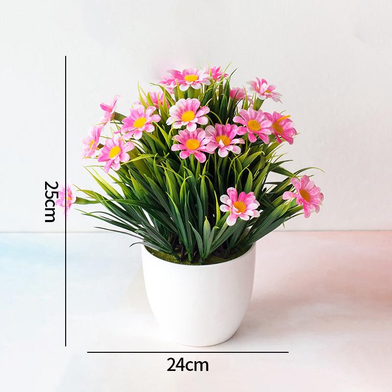 Artificial Orchid Potted Plants Fake Phalaenopsis In Plastic Pot Bonsai Plants Wedding Table Centerpiece Home Office Decoration