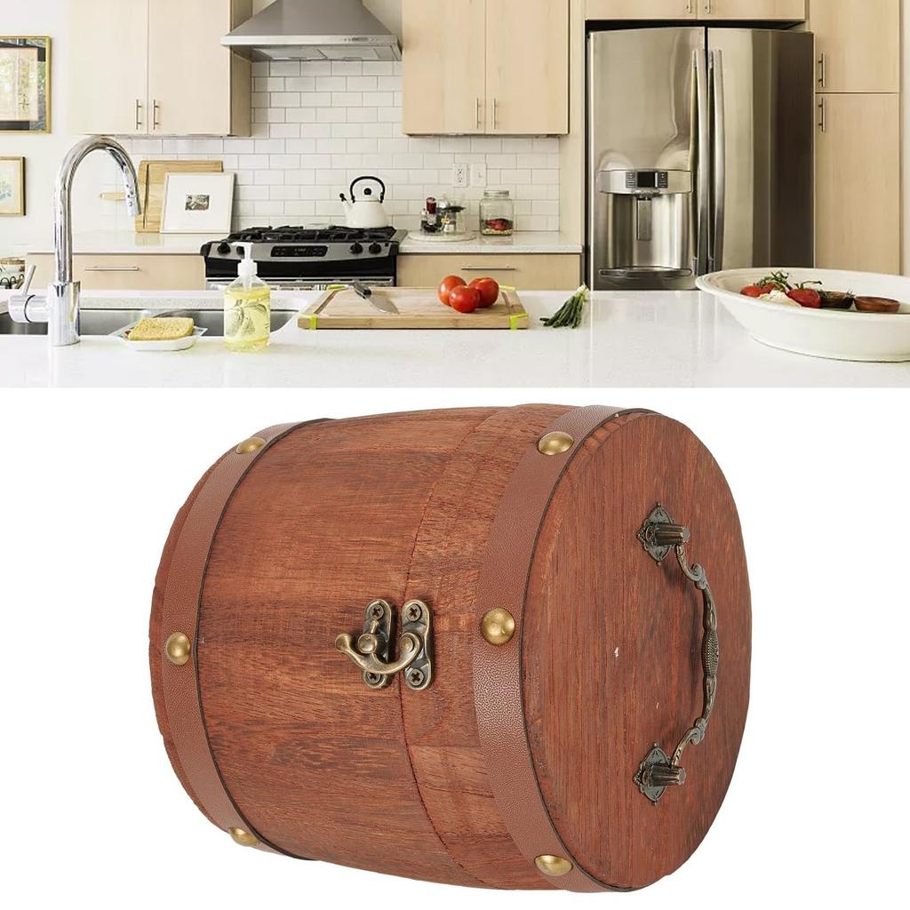 Antique Style Mini Wooden Canister for Storing For Tea Coffee Flour Beans Nuts