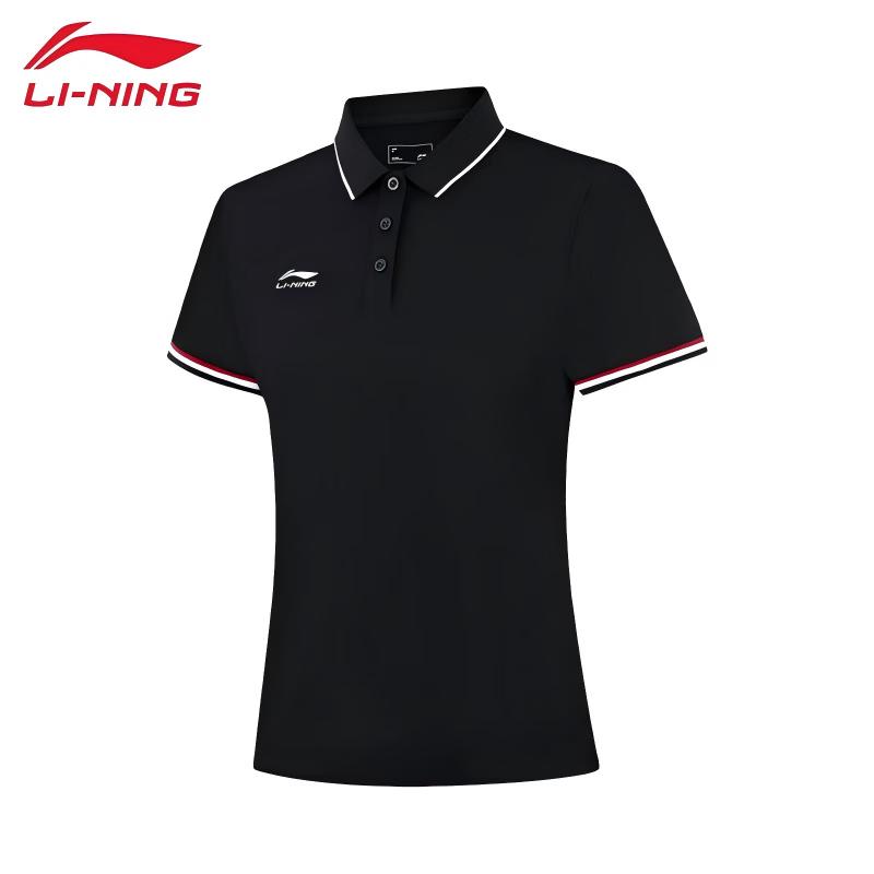 LI-NING Women s Casual Lapel Short Sleeve Polo Shirt APLW476 L