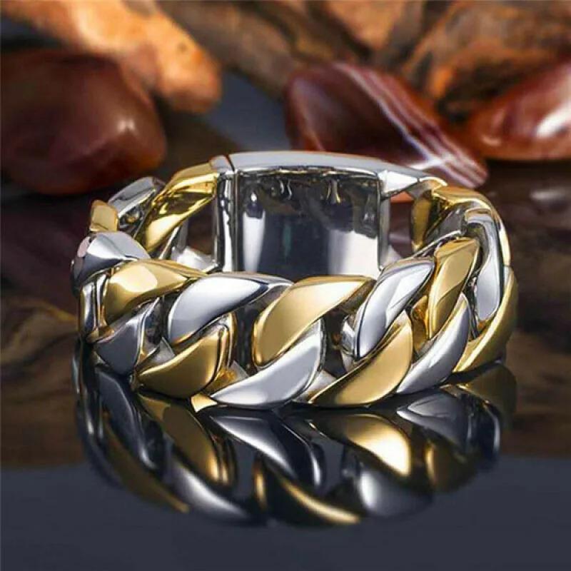 Punk Metal Ring Cheap Zircon Accessories Wholesale Zircon Men's Rings Halloween Men's Rings Cool Things Thick Rings
