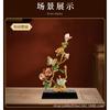 Enameled Metal Decorative Sculpture Plant Design Luxury Home Tabletop Ornament Zinc Alloy Crafted Statement Piece