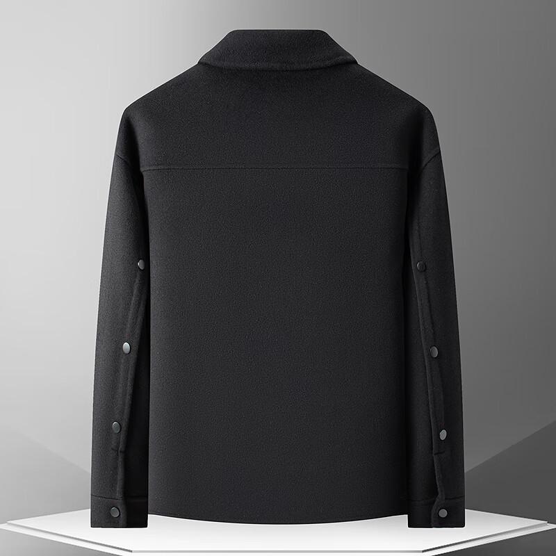 FAPAI Men's Winter Wool Blend Lapel Overcoat