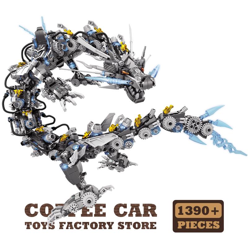 

Non-Toxic New Mechanical Lion Moc Building Bricks 3D Model Anime 2 In 1 Mecha Dragon Blocks Children Toys Birthday Gifts For Adult Kid Children