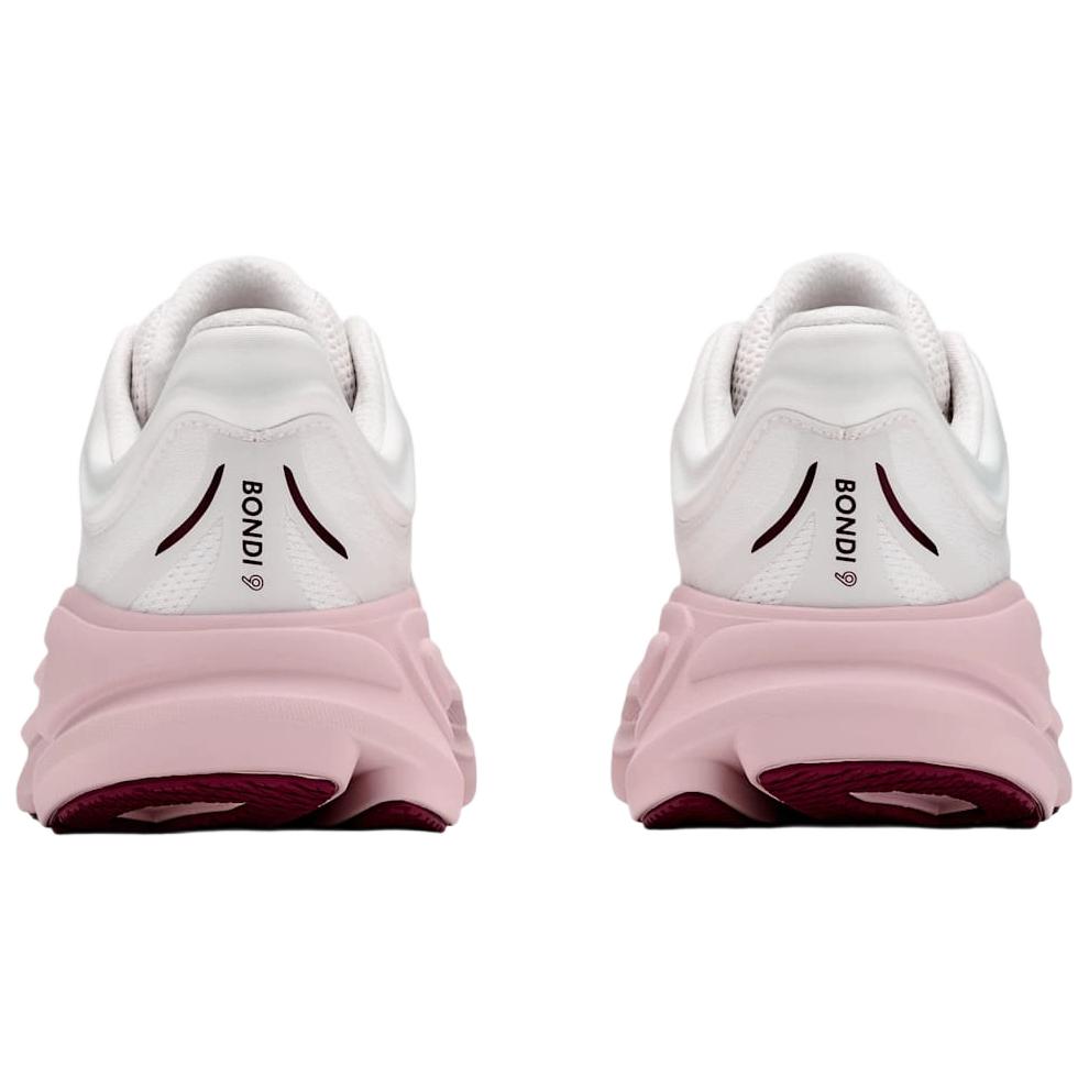 HOKA Bondi 9 Weiß Rosa Opal Damen Sneaker Weiß-&-Rosa-Opal 1162012-WKP