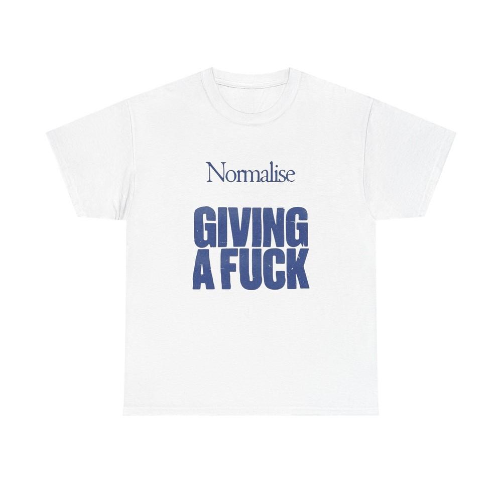 Normalize Caring Graphic T Shirt Unisex Heavy Cotton Tee Gift