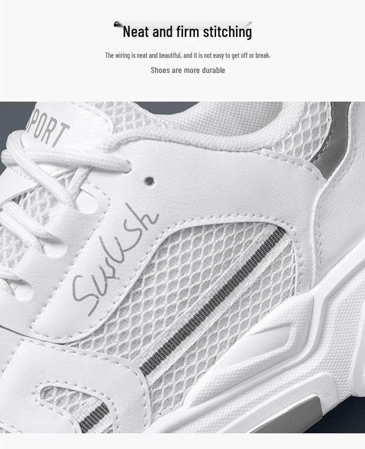 Men's Trendy Breathable Mesh Sneakers - Versatile Casual Height-Increasing Dad Shoes