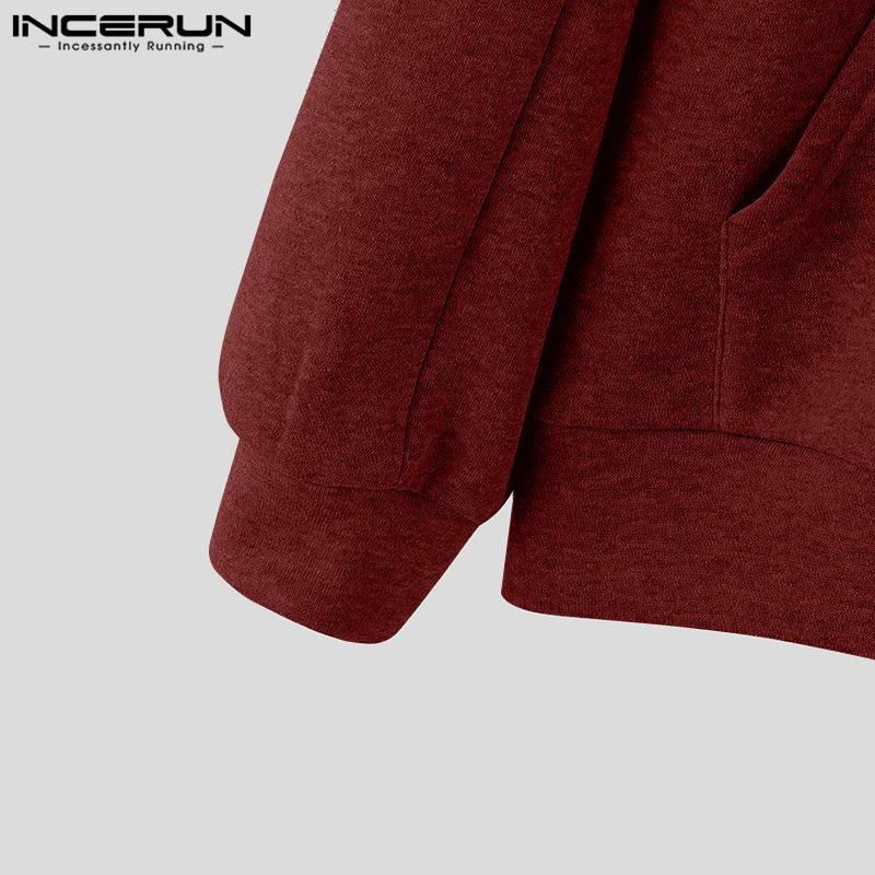 INCERUN S-XXXXXL Bărbați Mânecă Lungă Patchwork Pulovere cu Glugă Hanorace
