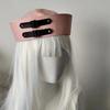 PU Chain Captain Hat Black Leather Buckle Vintage Beret Photo Sailor Hat  Summer Season
