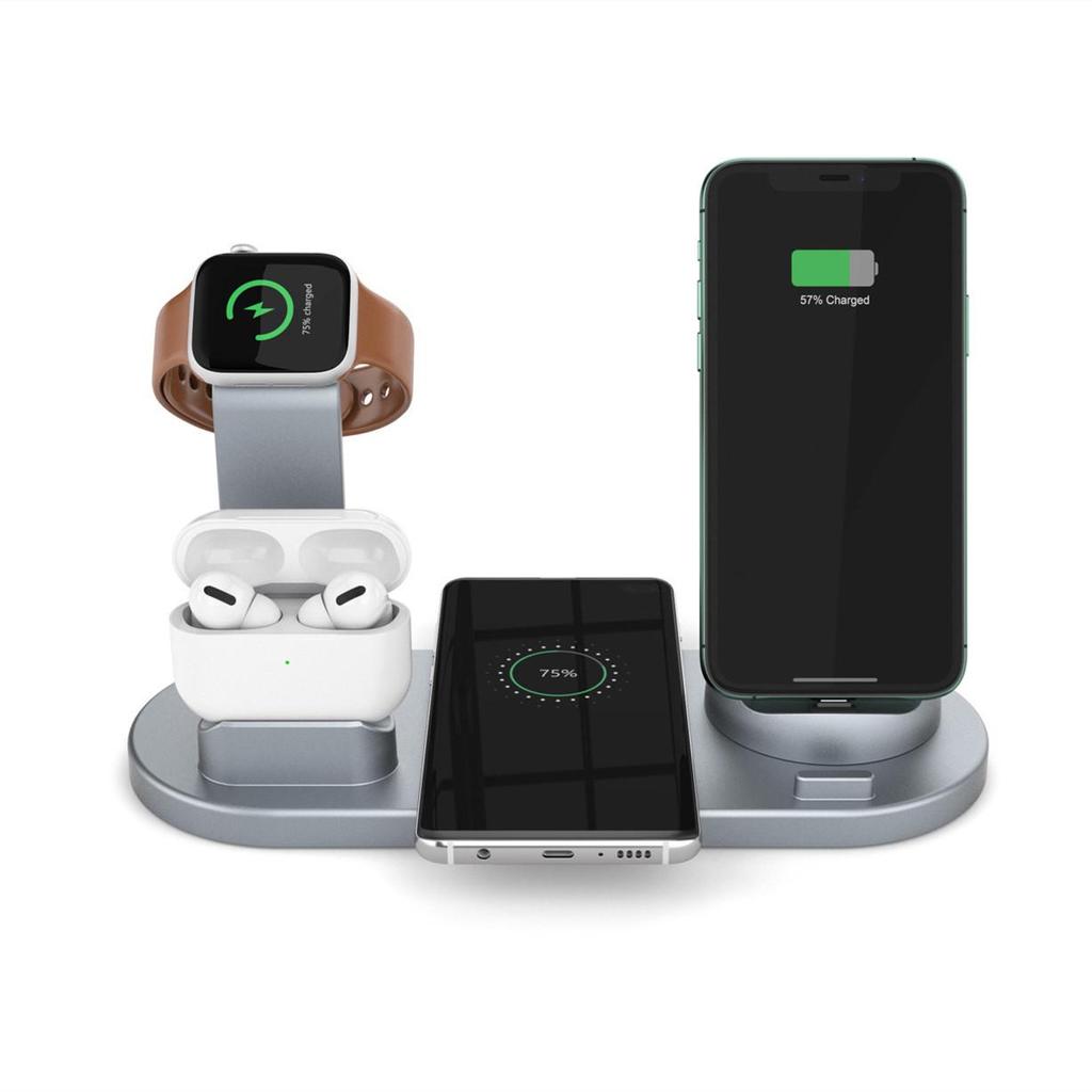 15W 4-in-1 Wireless Charging Dock for Phones, Watches, and Earphones