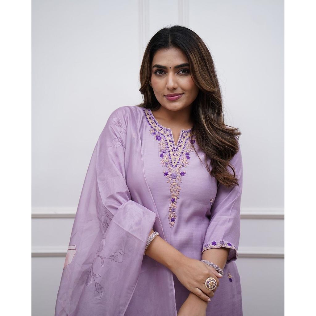 Women Indian Rayon Kurta Pant Dupatta Set Designer Party Wear Top Tunic Kurti VSO-1716 c
