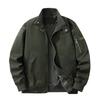 Men's Plus Velvet Thick Flight Jacket - Autumn/Winter Casual Solid Color Sports Coat